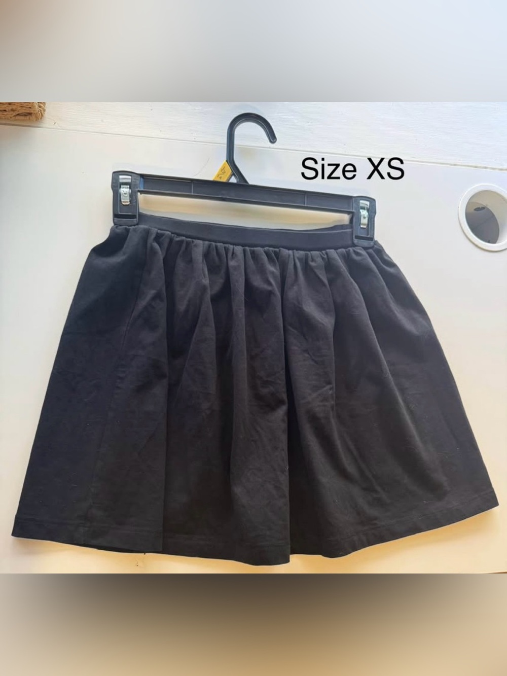 Women’s Black Gathered Mini Skirt